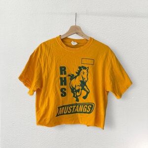 Vintage horse cropped school tee